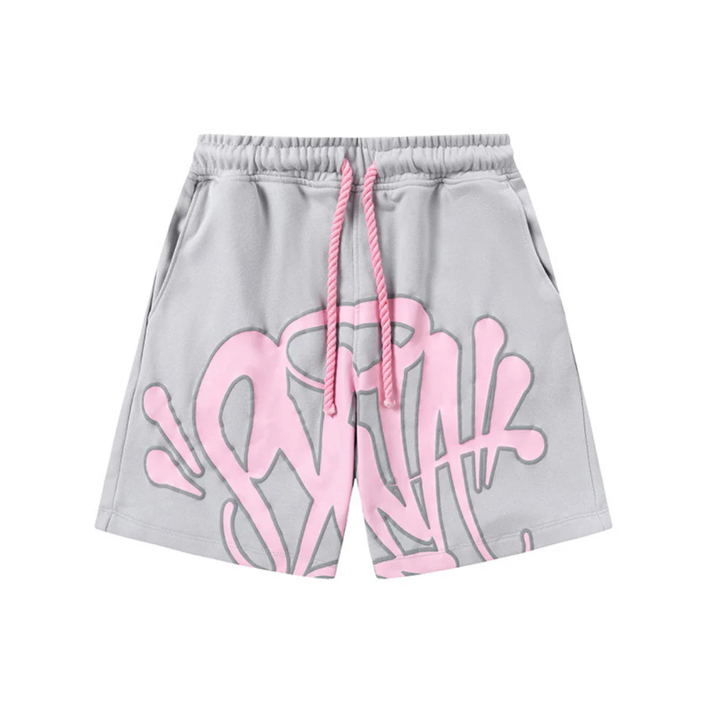 SYNA WORLD GREY PINK SHORT SET