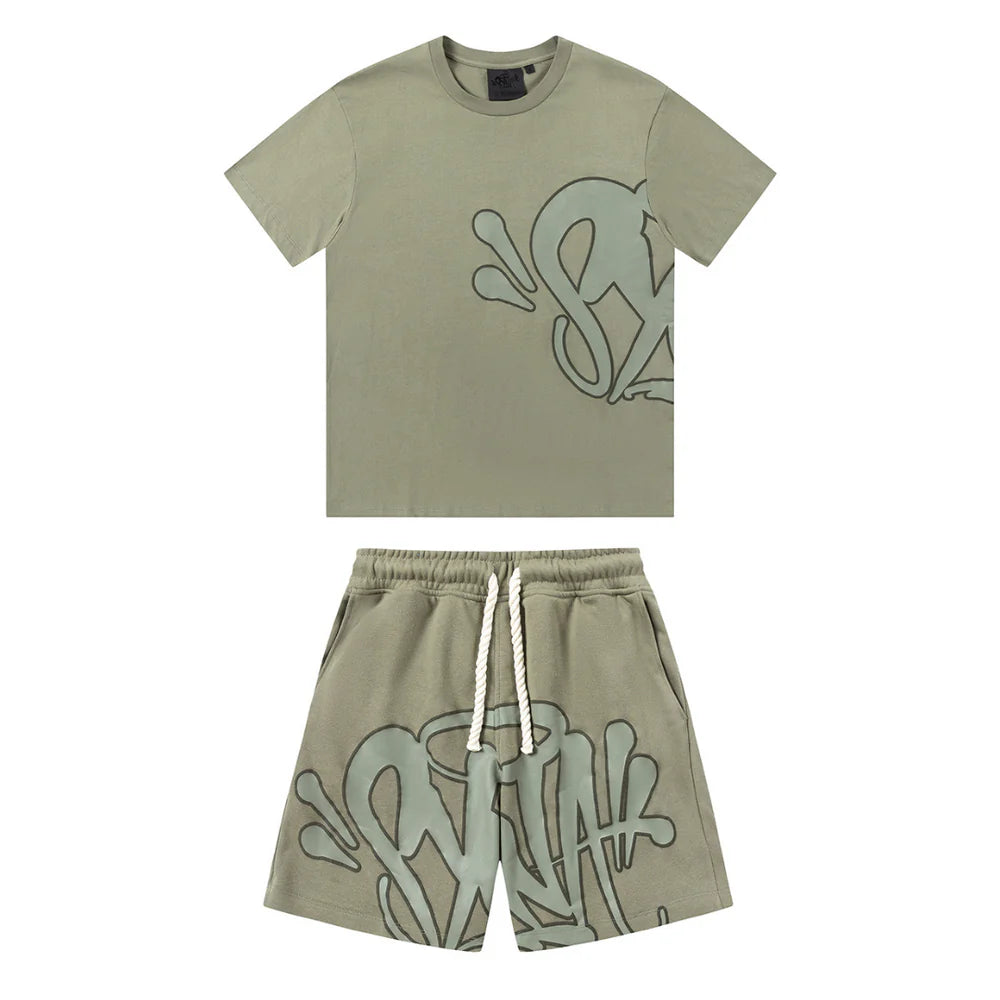 SYNA WORLD ARMY GREEN SHORT SET