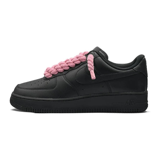 AF1 BLACK - PINK ROPE LACES