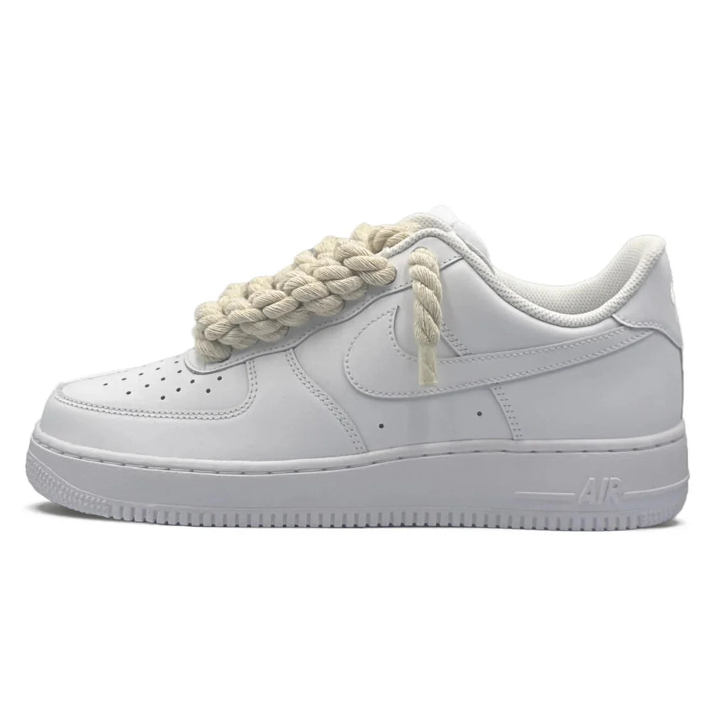 AF1 WHITE - BEIGE ROPE LACES